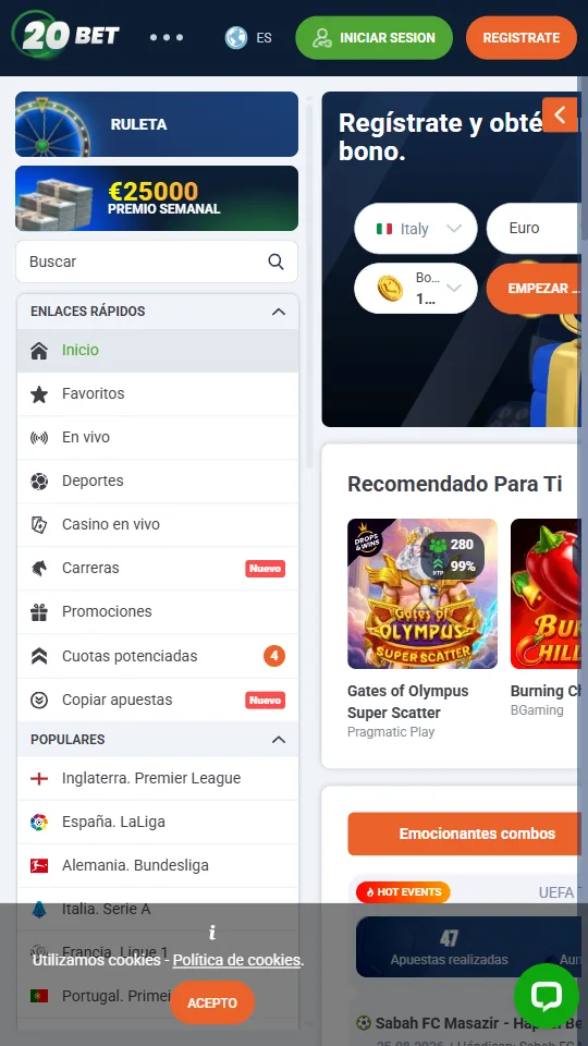 Casas de apuestas que no bloquean: 20bet 20bet, casa de apuestas que no limita cuentas ganadoras (versión móvil)
